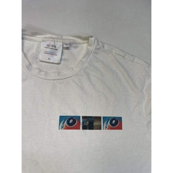 Calvin Klein Jeans Environmental Communications T-shirt Men XL White - Picture 2 of 8